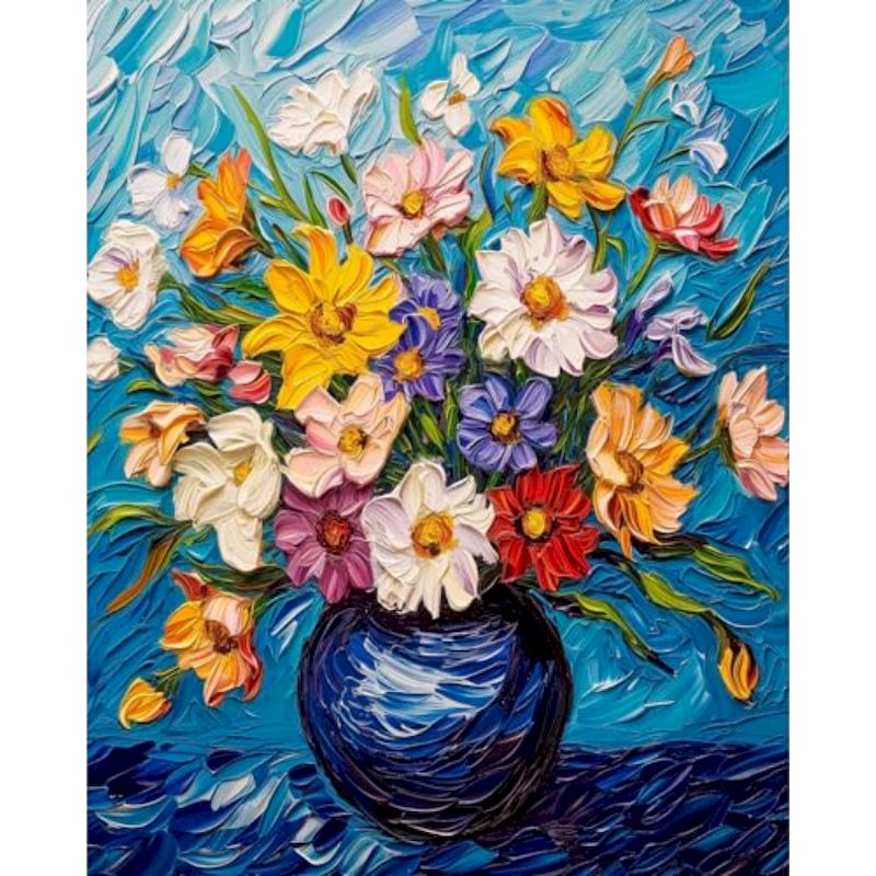 PhotoCustom Gemälde nach Zahlen, Blumenlandschaft, handgemalte Gemälde, , DIY Bilder nach Zahlen, Bausätze, Zeichnung auf Leinwand, Dekor
