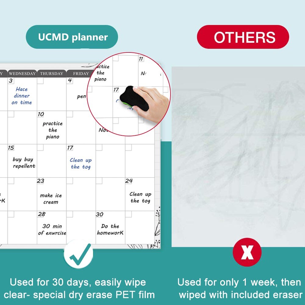 Magnetische freundlicher Kalender Täglichen Lernen Zeitplan Verantwortung diagramm Monatliche Planer Trocken Wischen freundlicher Schreiben Zeichnung Nachricht Bord