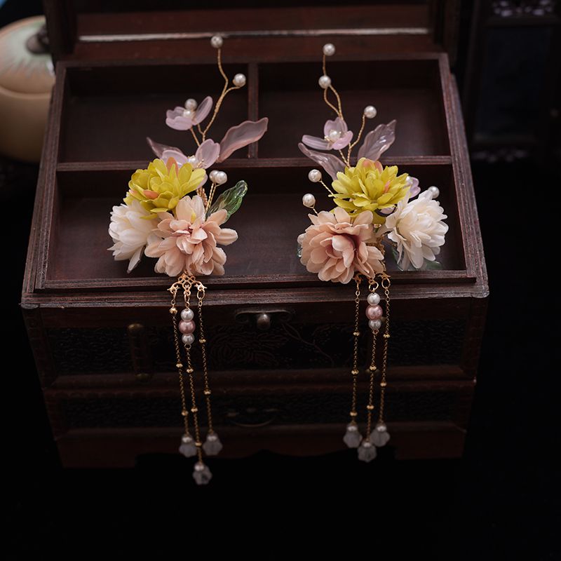 Luxury Hair Accessories for Women Vintage Flower Hairpin Hanfu Hair Clip