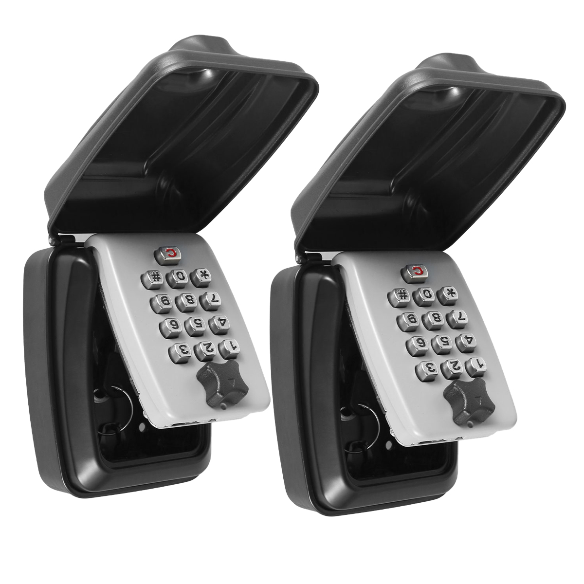 1/2Pcs Wall Mount Key Lock Safe Secret Storage Box Code Security Lock No Key Home Office Key Portable Combination Box Organizer: Gold