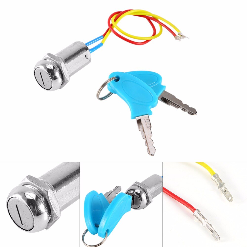 Ignition Key Switch Lock Scooter 2-Wire Bike ATV Quad Moped Go Kart Motard Motor Moto Pocket Buggy Scooters Dirt Bike