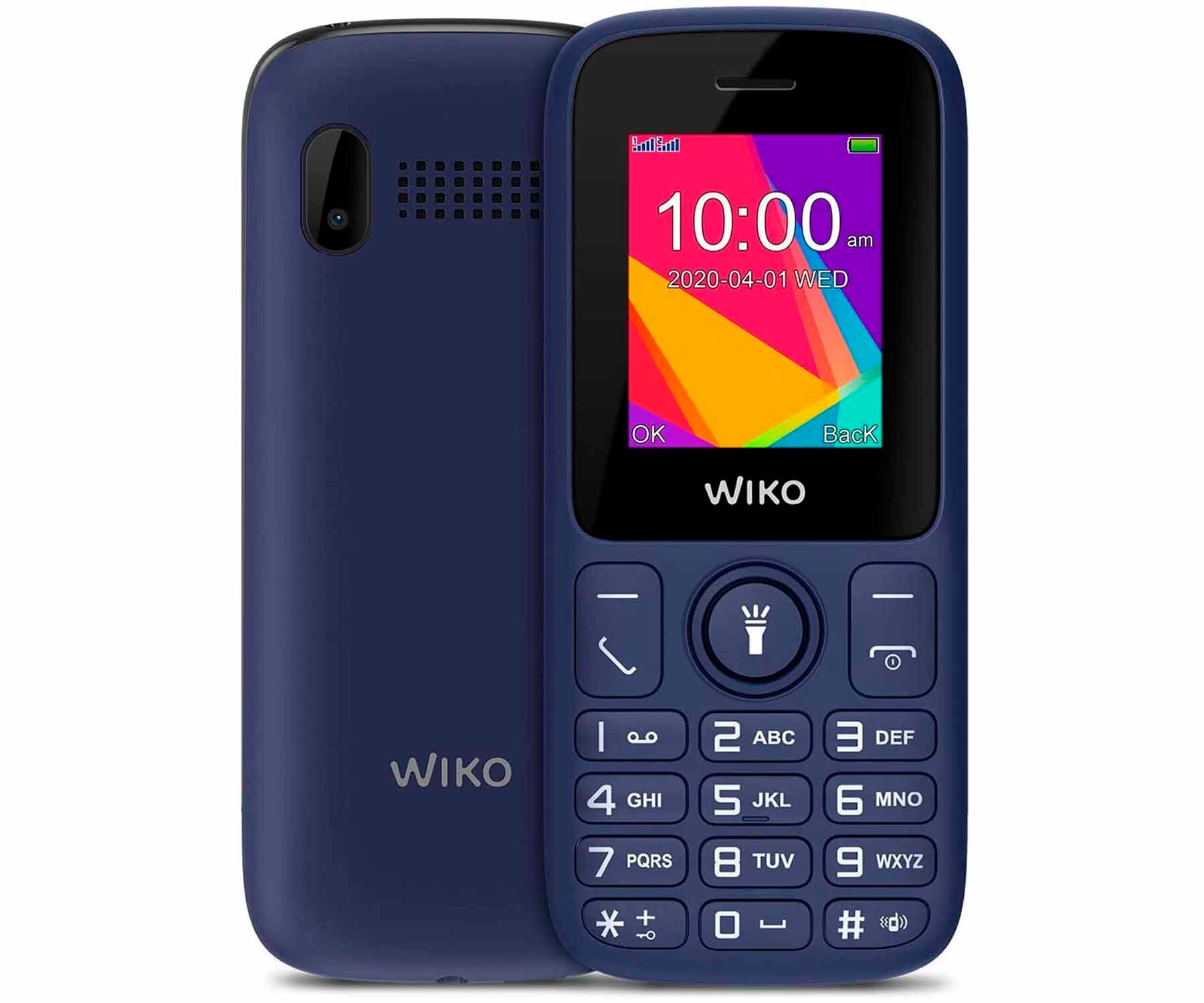 WIKO F100 AZUL MÓVIL SENIOR DUAL SIM 1.8'' CÁMARA VGA BLUETOOTH RADIO FM