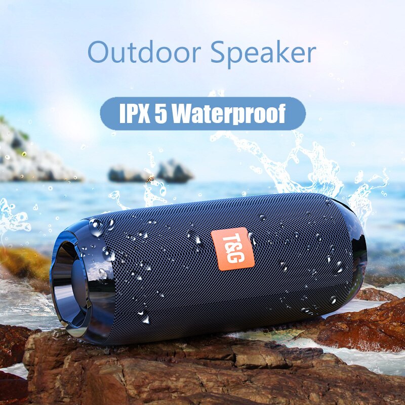 Tg 117 portátil bluetooth alto-falante sem fio subwoofer à prova dwaterproof água ao ar livre usb altifalante áudio apoio aut tf cartão caixa de música