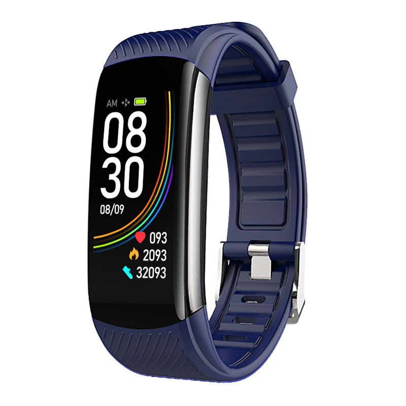 Armband Druk Meting Fitness Armband Activiteit Tracker Hartslagmeter Bloeddruk Tonometer Smart Polsband: Blue