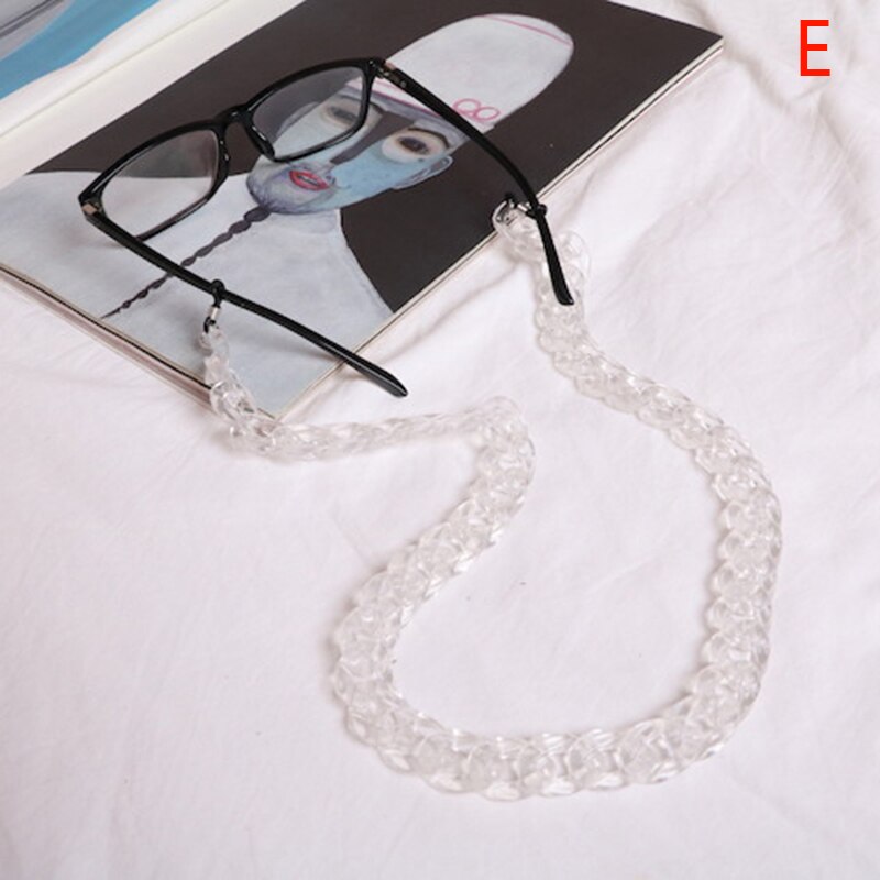 Acryl Leesbril Opknoping Hals Ketting Zonnebril Keten Lanyard Glazen Ketting Brillen Strap Zomer: E