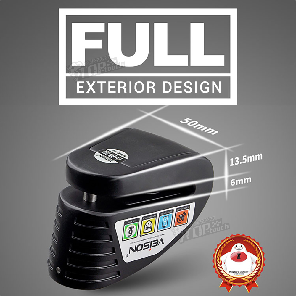 VEISON Moto Lock Bike Alarm Lock impermeabile Scooter Disc Locks avvertimento sicurezza antifurto bicicletta Para Moto Alarma Moto