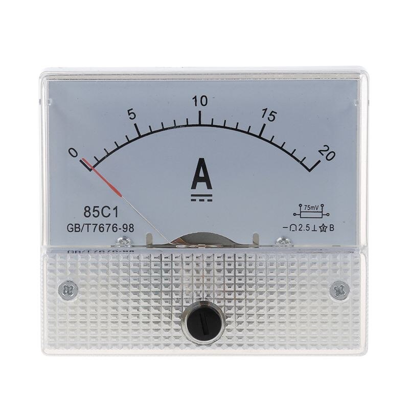 20A Analog Ampere Panel Meter Current Amp