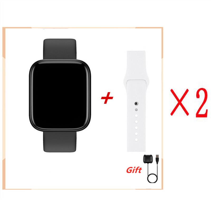 Link Vip-2222 Per Gli Uomini di Acciaio Astuto Della Vigilanza di Frequenza Cardiaca Misuratore di Pressione Sanguigna Monitor Delle Donne di Sport di Forma Fisica di Smartwatch Orologi 2020: add white strap2