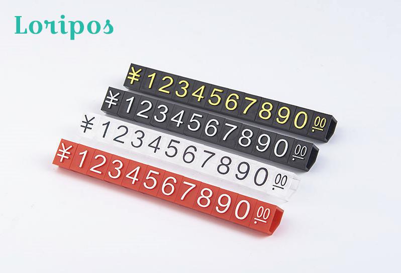 Commodity Price Label Marker Handicraft Porcelain Pentagon Price Block Label Number Jewelry Price Tag Brick Cube Sign Block