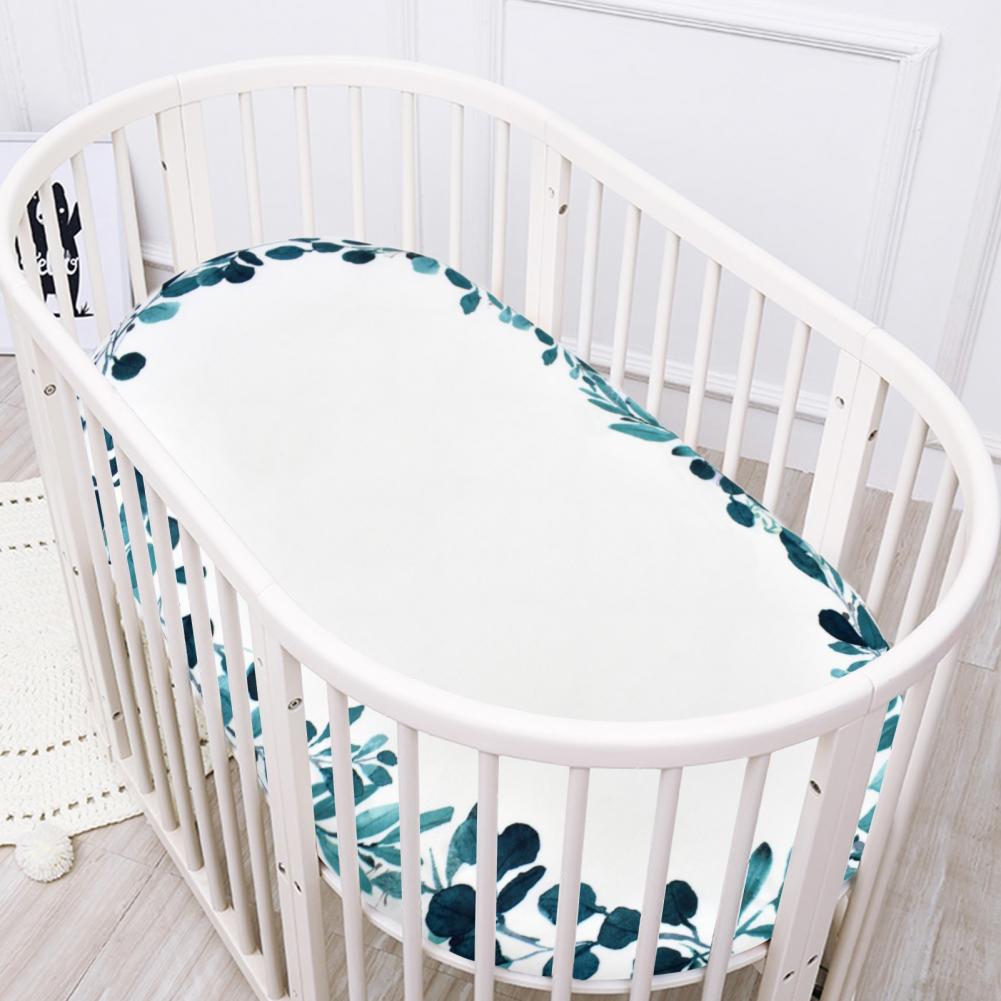 Funda de colchón con de flores, sábanas de cuna de LICRA extraíble para bebé, accesorios infantiles