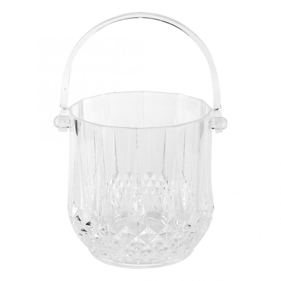 Bar Tools Household Acrylic Ice Container Diamond Pattern Ice Bucket with Handle Bar KTV Supplies friendly