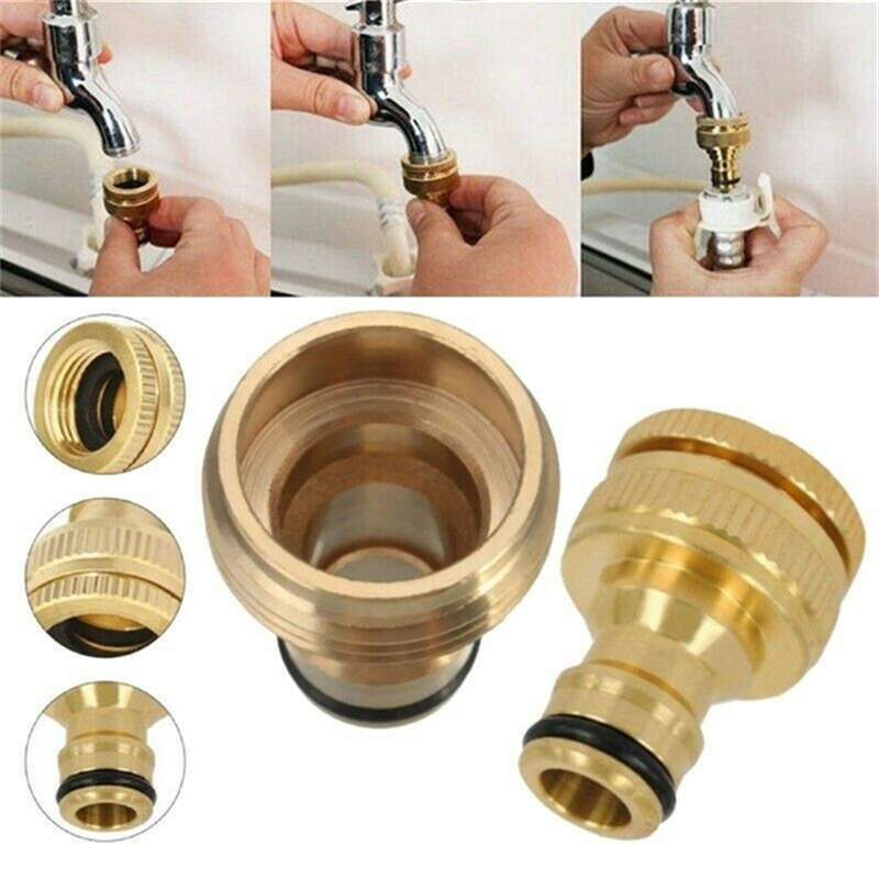 Universal 23 mm Hose Tap Kitchen Adapters Brass Faucet Tap Connector Mixer Hose Adaptor Pipe Joiner Fitting Garden Watering Tool