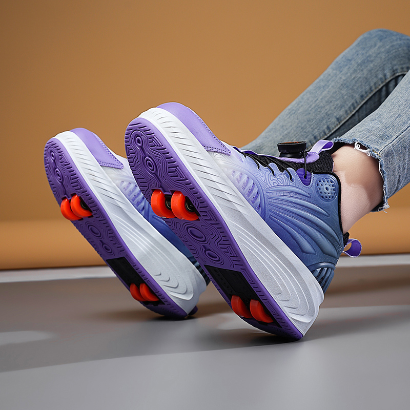 Patines de ruedas intermitentes para niños, zapatos con 2 ruedas, patín de velocidad para niños, zapatillas de deporte para niñas y niños, patines con ruedas extraíbles