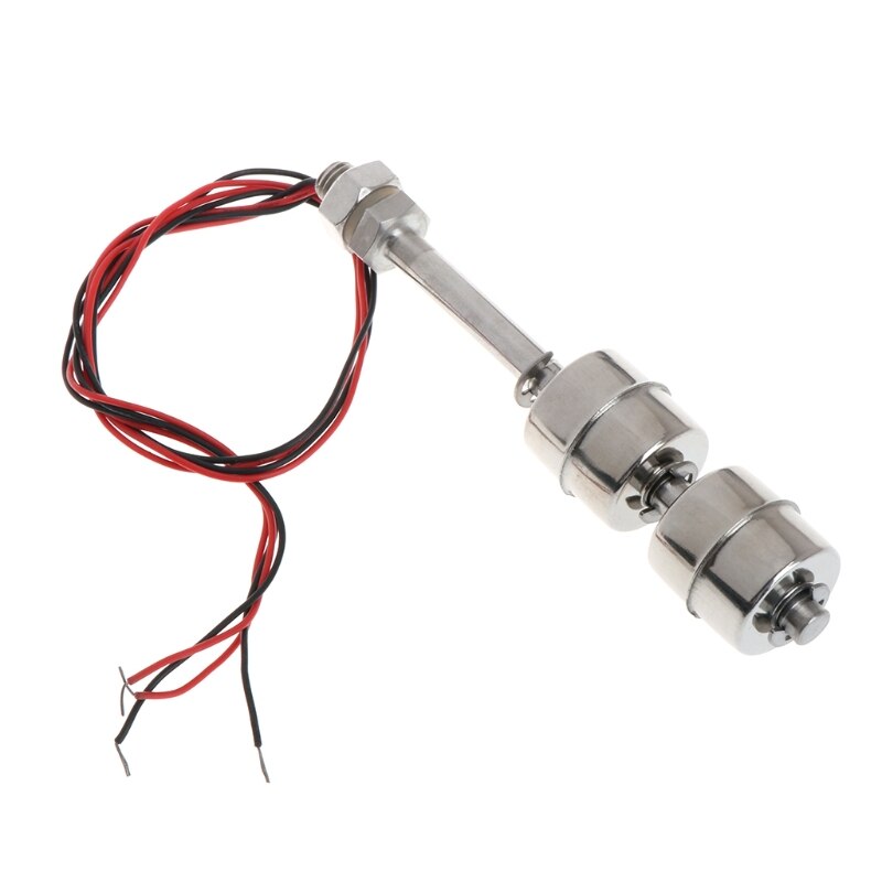 220V 10W 120mm Float Switch Auto Tank liquid Water Level Sensor Stainless Steel-