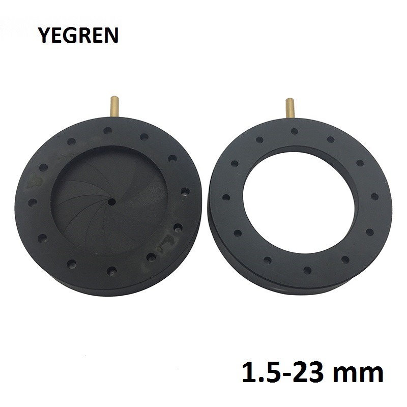 Amplifying Diameter 1.5-23mm Zoom Optical Iris Diaphragm Aperture Condenser 14 Blades for Digital Camera Lens Microscope