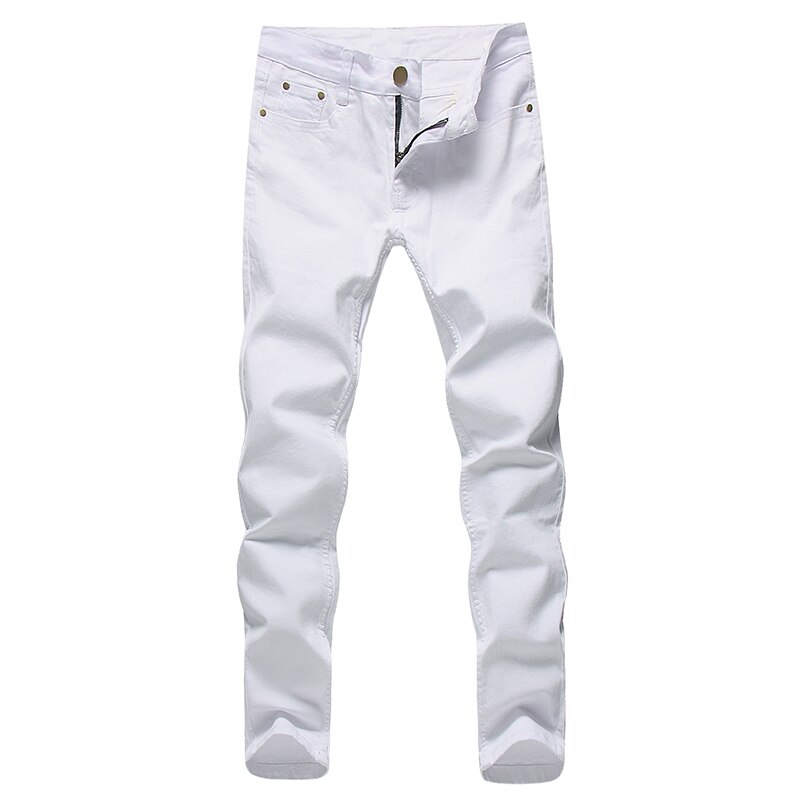 2022 mænd stretch jeans hvide denim bukser til mandlige forår og efterår retro bukser casual 27-36 jeans størrelse Grandado