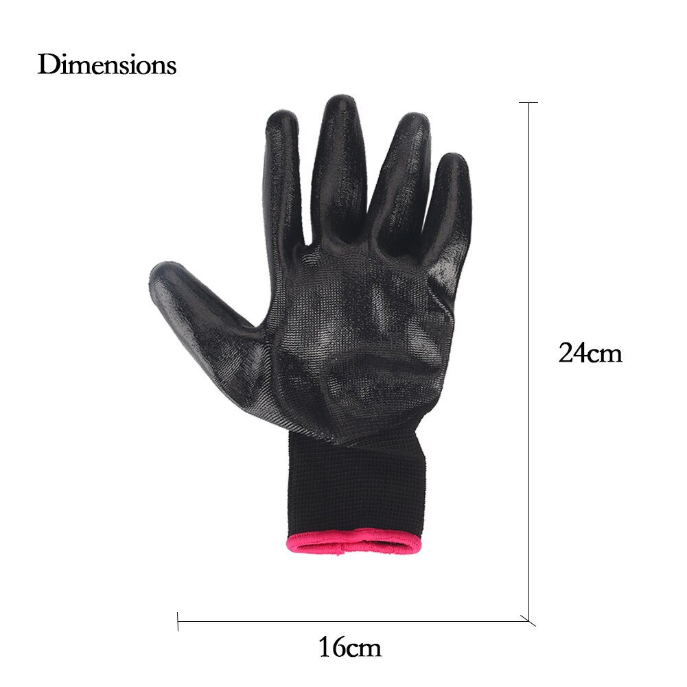 Guantes de trabajo, guantes de jardín, 1 par, mitones negros, planta de trabajo, no SliRp Graden, suministros de herramientas, económicos, para patio, exterior, duraderos