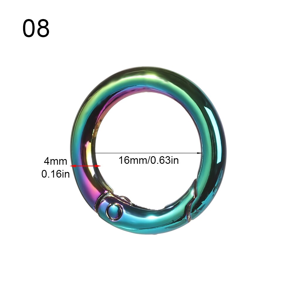 Snap Clasp Trigger Luggage Leathercraft Spring Gate Belt Strap Buckle Dog Chain Clip Metal Heart Ring Openable Keyring: 8