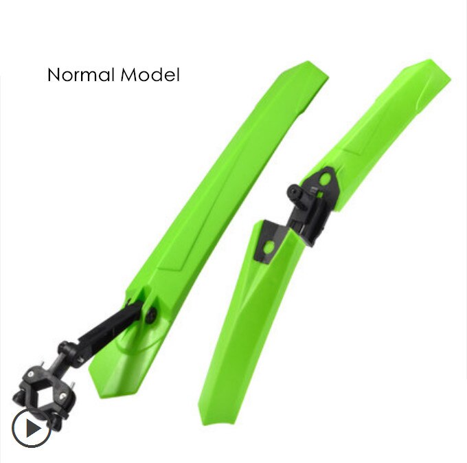 X-front märke mtb stänkskydd cykel fram bak snabbkoppling cykel stänkskärm cykel stänkskärm vingstativ rack stänkskydd med varningsbakljus: En grön