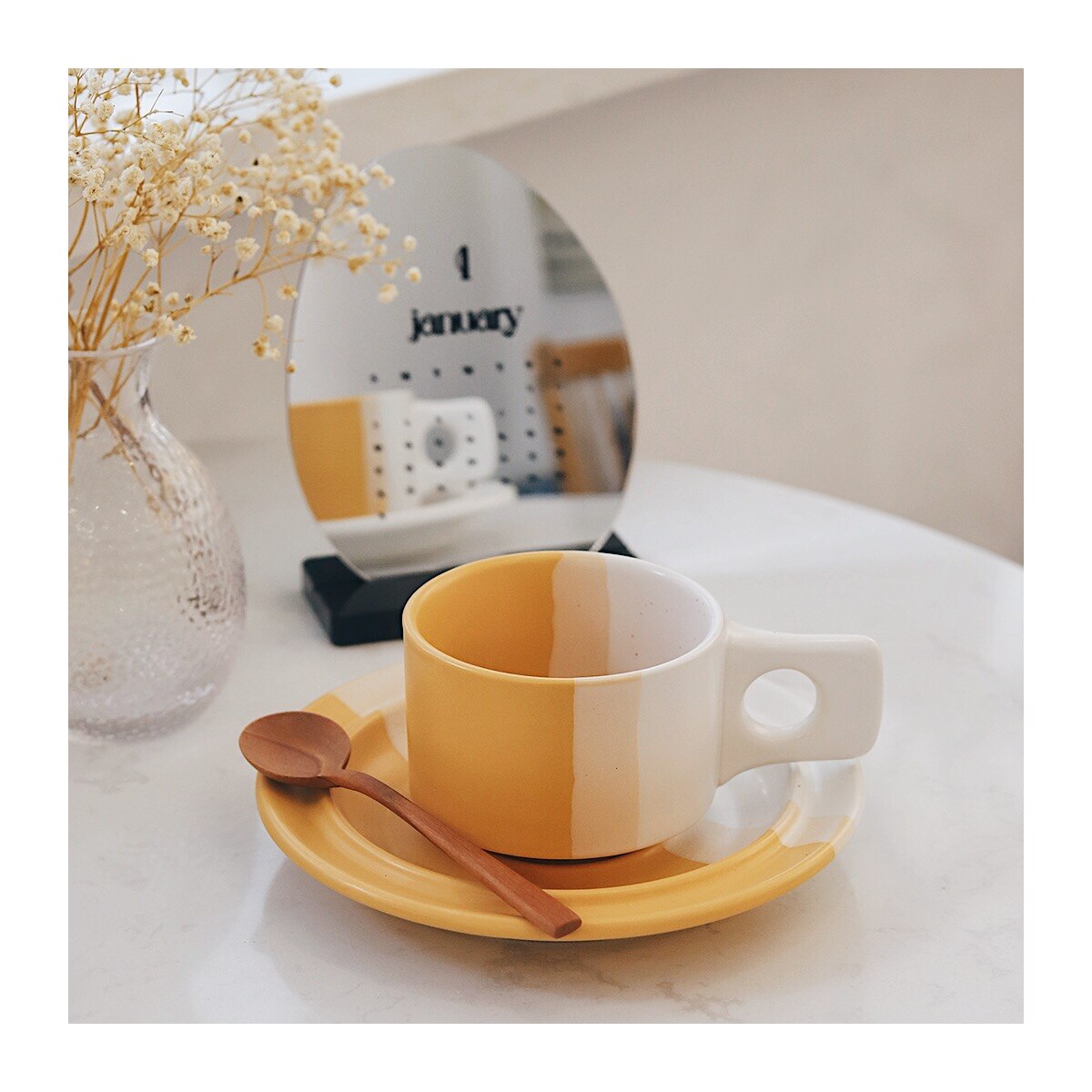 Mooie Vintage Koffie Kop En Schotel Set Kleine Keramische Franse Keramische Schattige Kopjes Cappuccino Cup Aardbei Melk Caneca Stanley