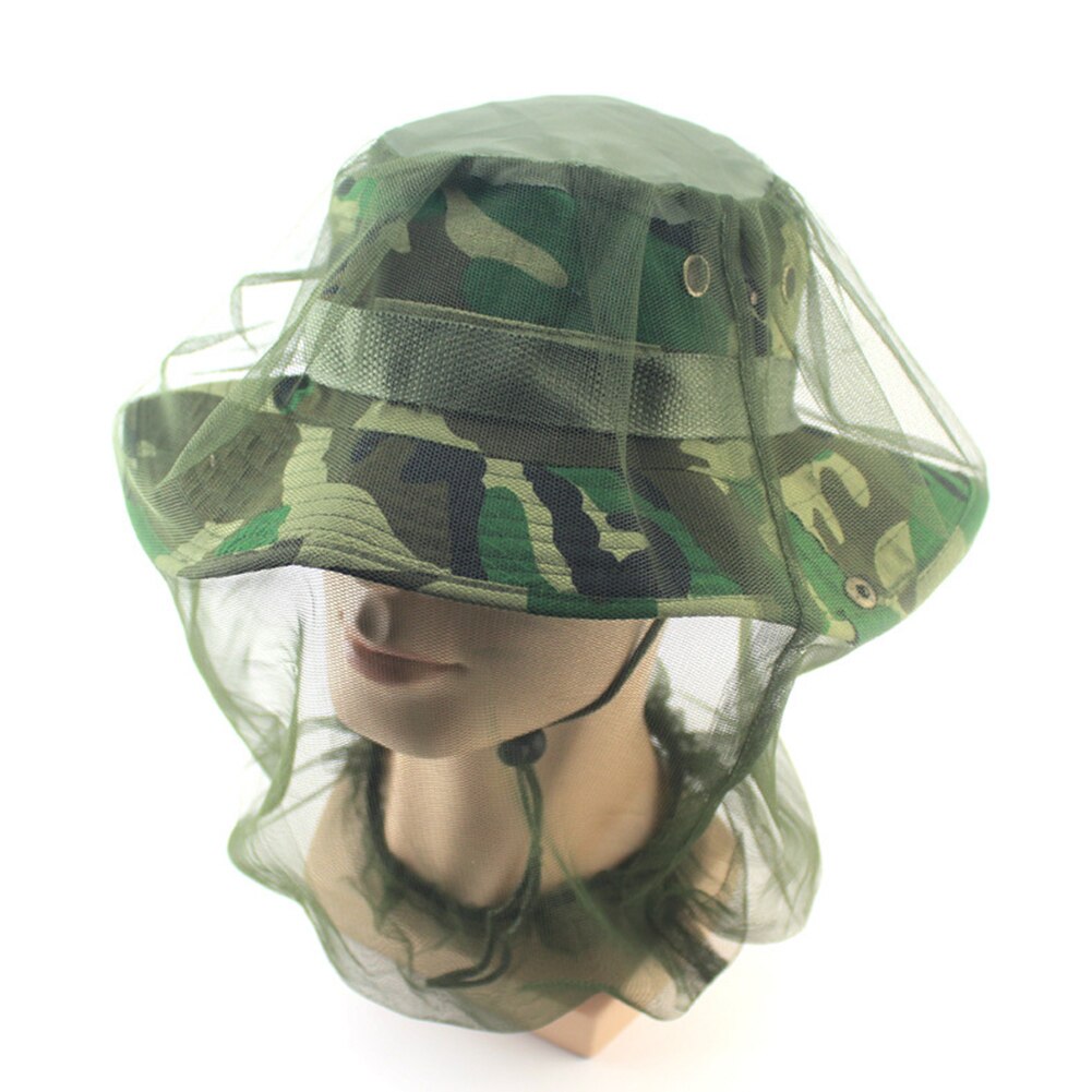 Camping fiskeri hoved net cap hat sammenklappeligt for bi ekspert anti myg bi insekt fluer bevis bid ansigt uforstyrret