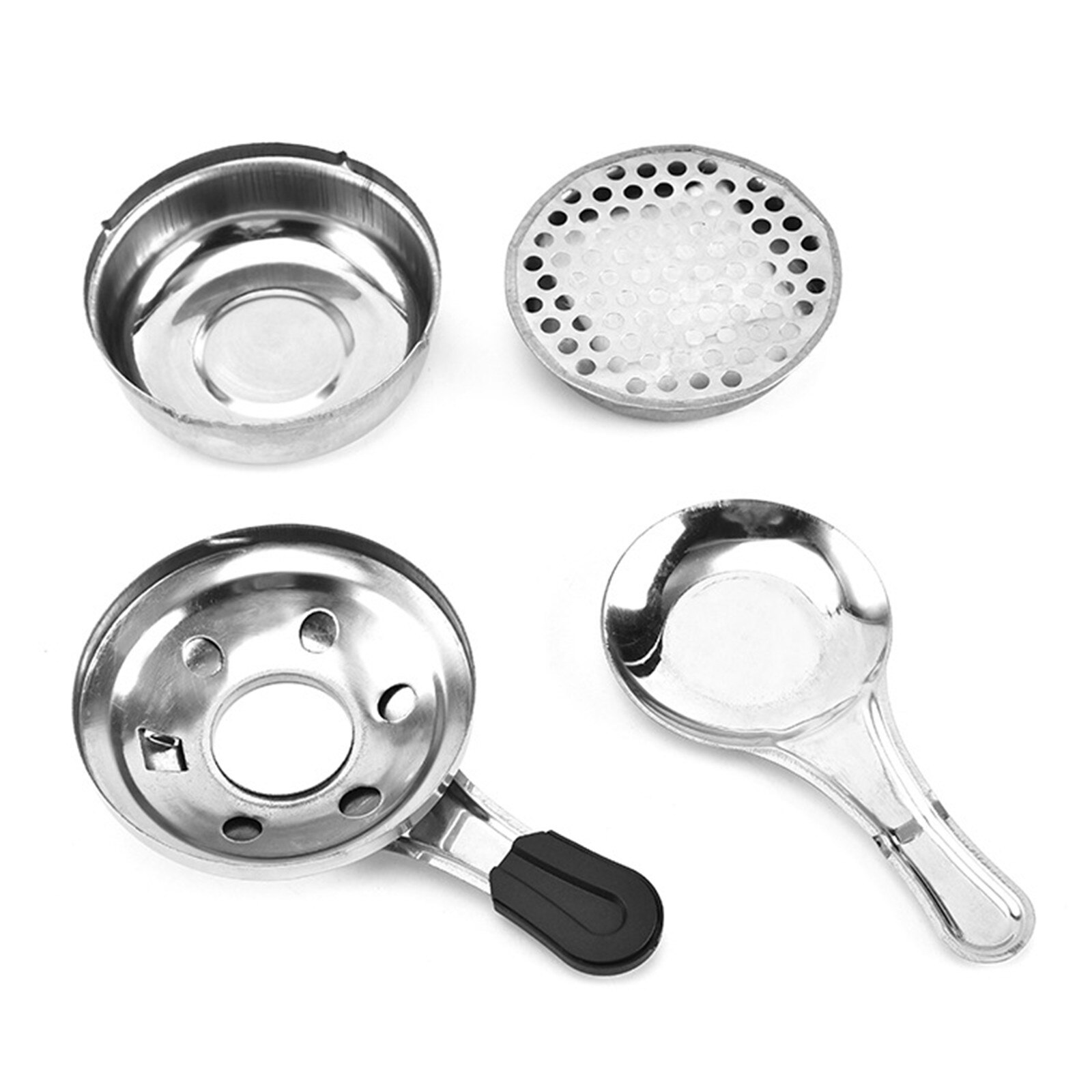 Stainless Steel Fondue Burner With Anti-scalding Handle Portable Mini Cheese Fondue Pot Alcohol Burner Kitchen Accessories