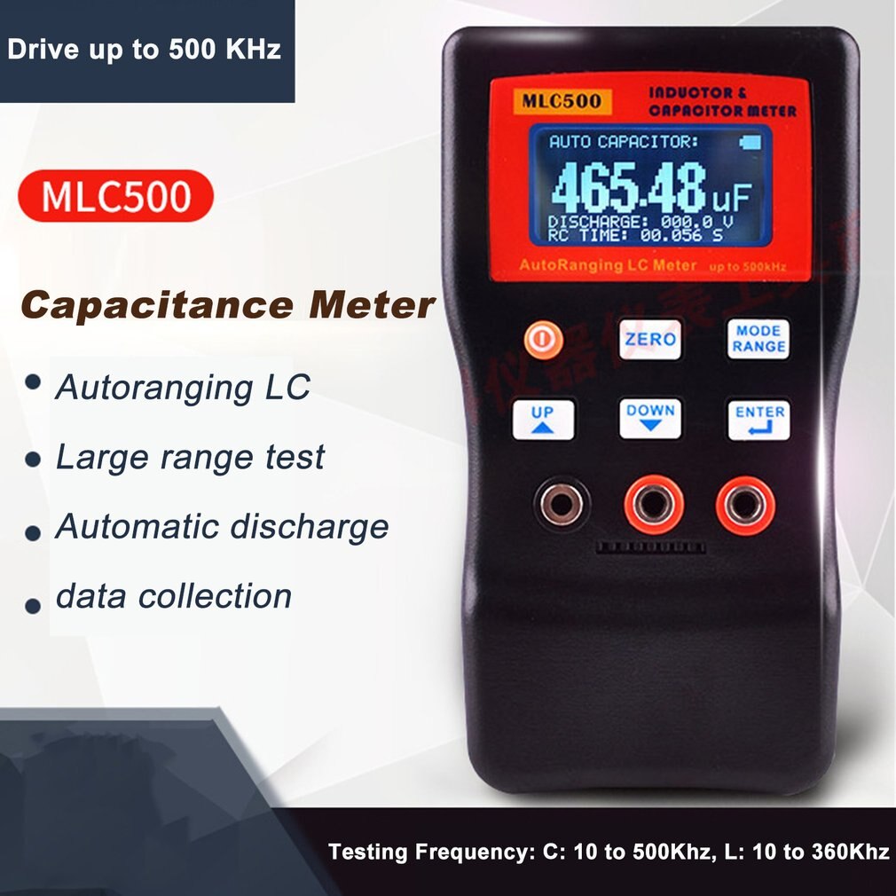 MLC-500 High Precision Auto Ranging LC Meter Capacitance Inductance Table 500 KHz Capacitance Meter