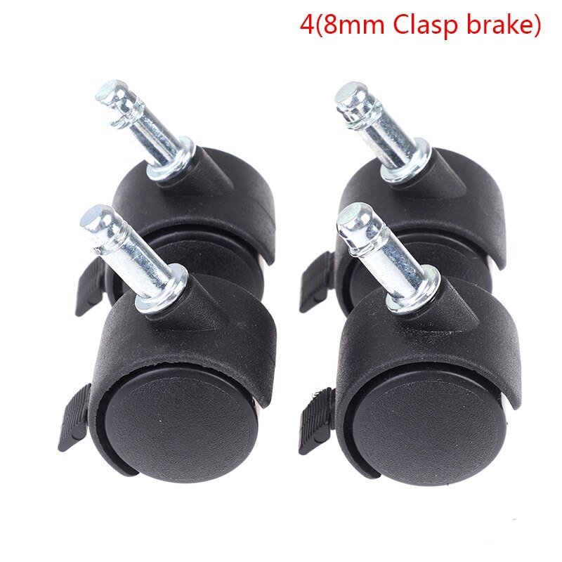 4Stck 30mm Universal- Stuhl Rad Bürostuhl Rollen Stuhl Räder Möbel Rollen schwenken Rollen Bremse Rad Ersatz Teile: A4