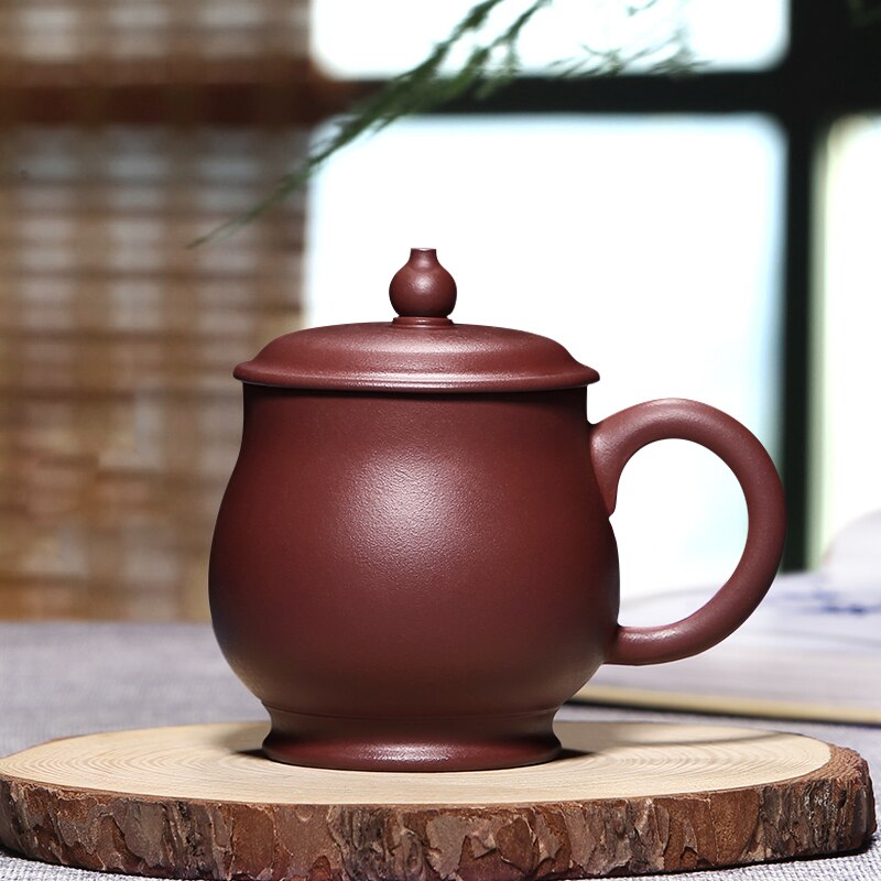 Yixing teetasse Tee-einstellen Handgemachte teetasse büro Tasse lila Sand tasse mit abdeckung persönliche abdeckung wasser tasse