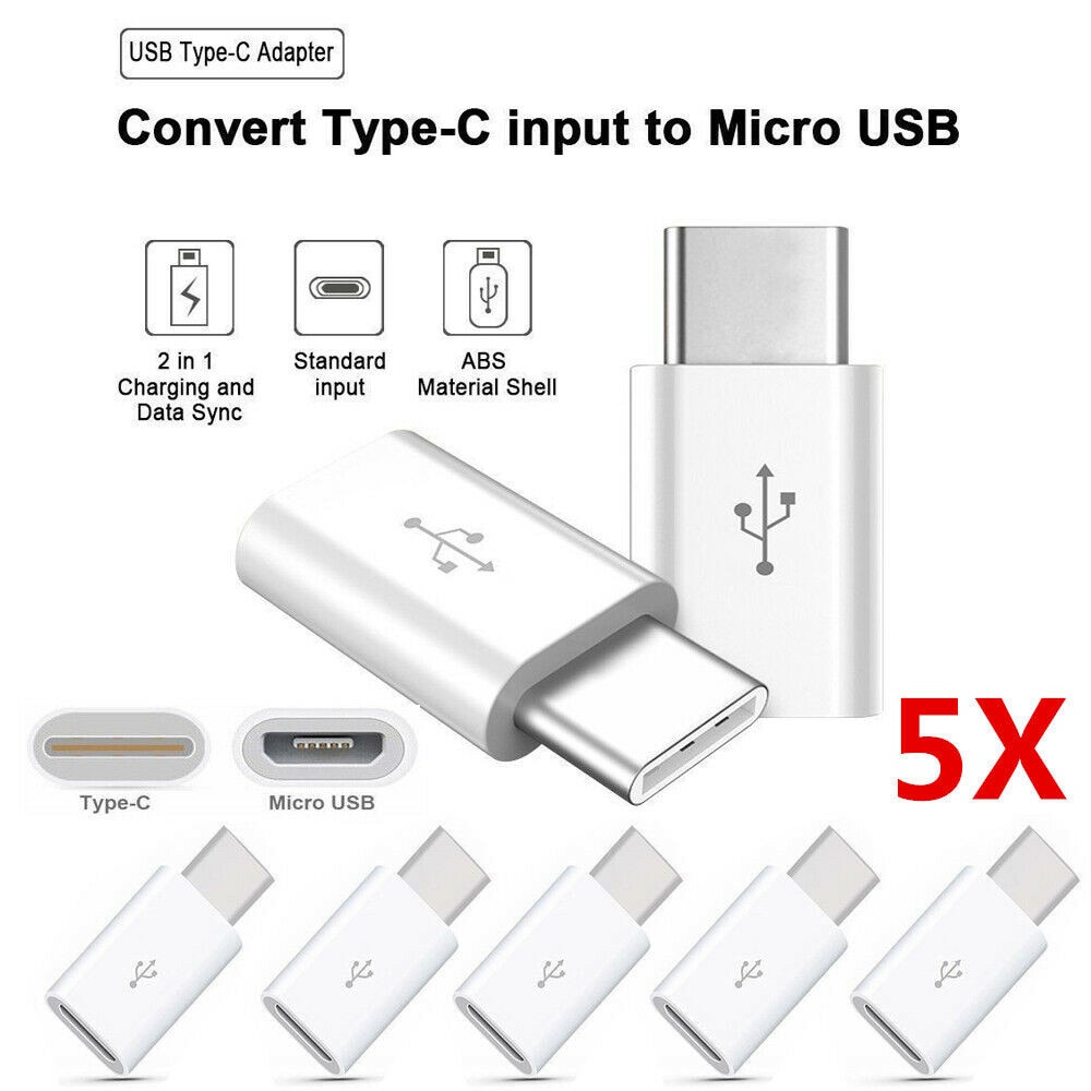 Android Micro USB Adapter USB Female Naar Type-C Connector Male Adapter Converter Micro-B Naar USB-C connector Oplaadkabel