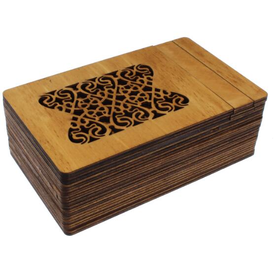Gruelling IQ Test Wooden Box Puzzle Brain Teaser Magic Puzzles Game for Adults Children: Model 2