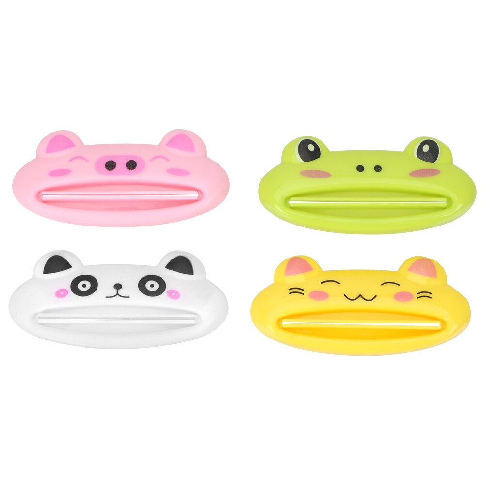 Extruding Toothpaste Clip Easy Cartoon Animals Shaped Cream Tube Squeezer Toothpaste Squeezer Dispenser Bathroom Products