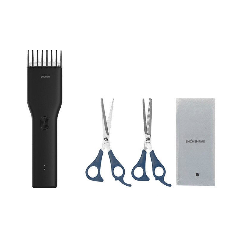 Boost aparador de cabelo para homens crianças sem fio usb recarregável elétrica máquina cortar cabelo cortador com pente ajustável corte cabelo: black set