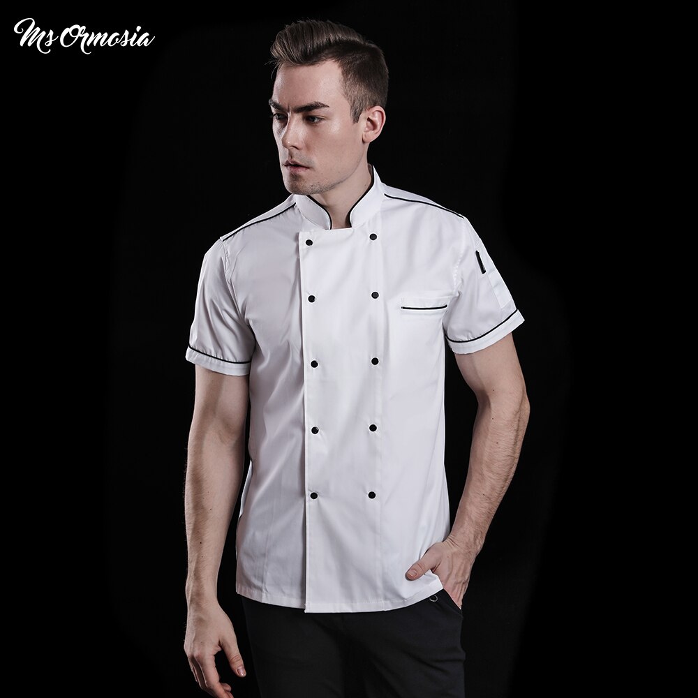 breathable short-sleeved chef uniform unisex chef jacket coffee shop high overalls hotel restaurant chef uniform