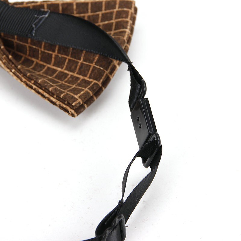 Pajarita de madera de corcho para hombre, pajaritas de madera a rayas Vintage, accesorios de mariposa para boda, negocios informales, Retro, novedad