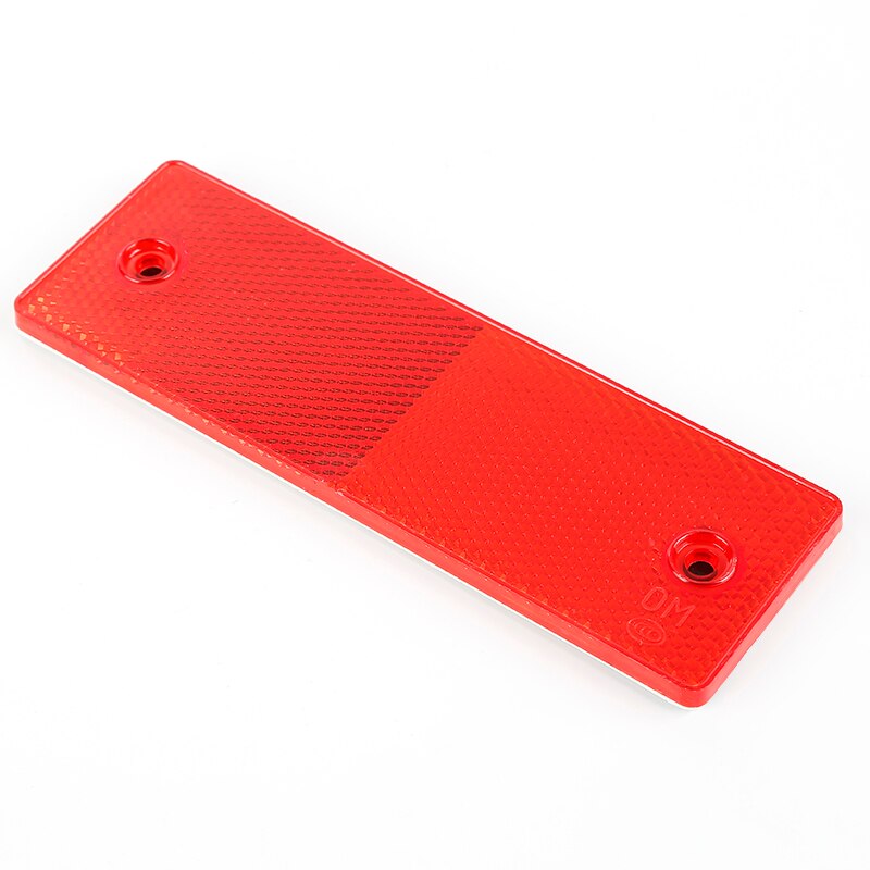 1 PCS Adhesive Plastic Reflector Car Warning Plate Stickers Sign For Car SUV Truck Motorcycle Safety Reflective Strips Red/white: Red