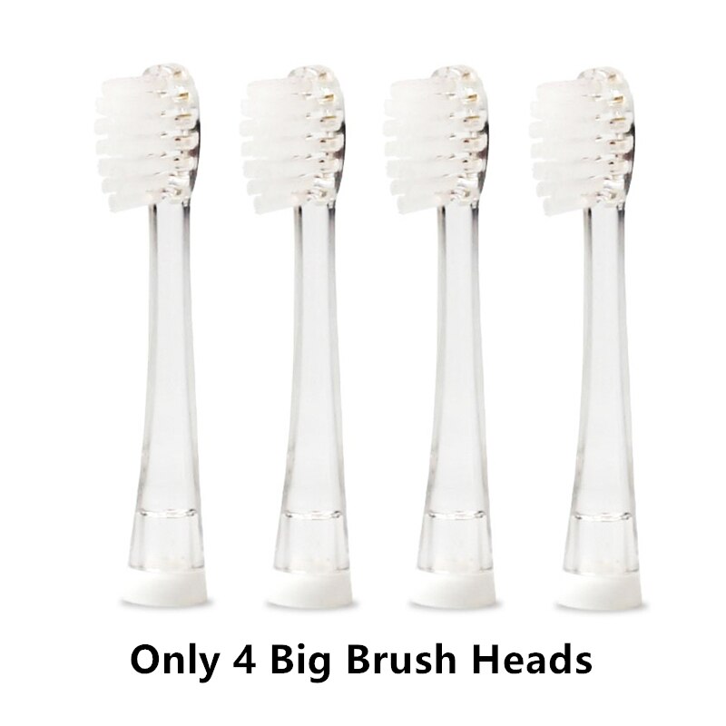 SEAGO Kinder Sonic Elektrische Zahnbürste Betriebene Wasserdichte LED Licht für 3-12 Alter Kinder Smart-Timer 3 Weichen Borsten pinsel Köpfe: Only 4 Big Brushes