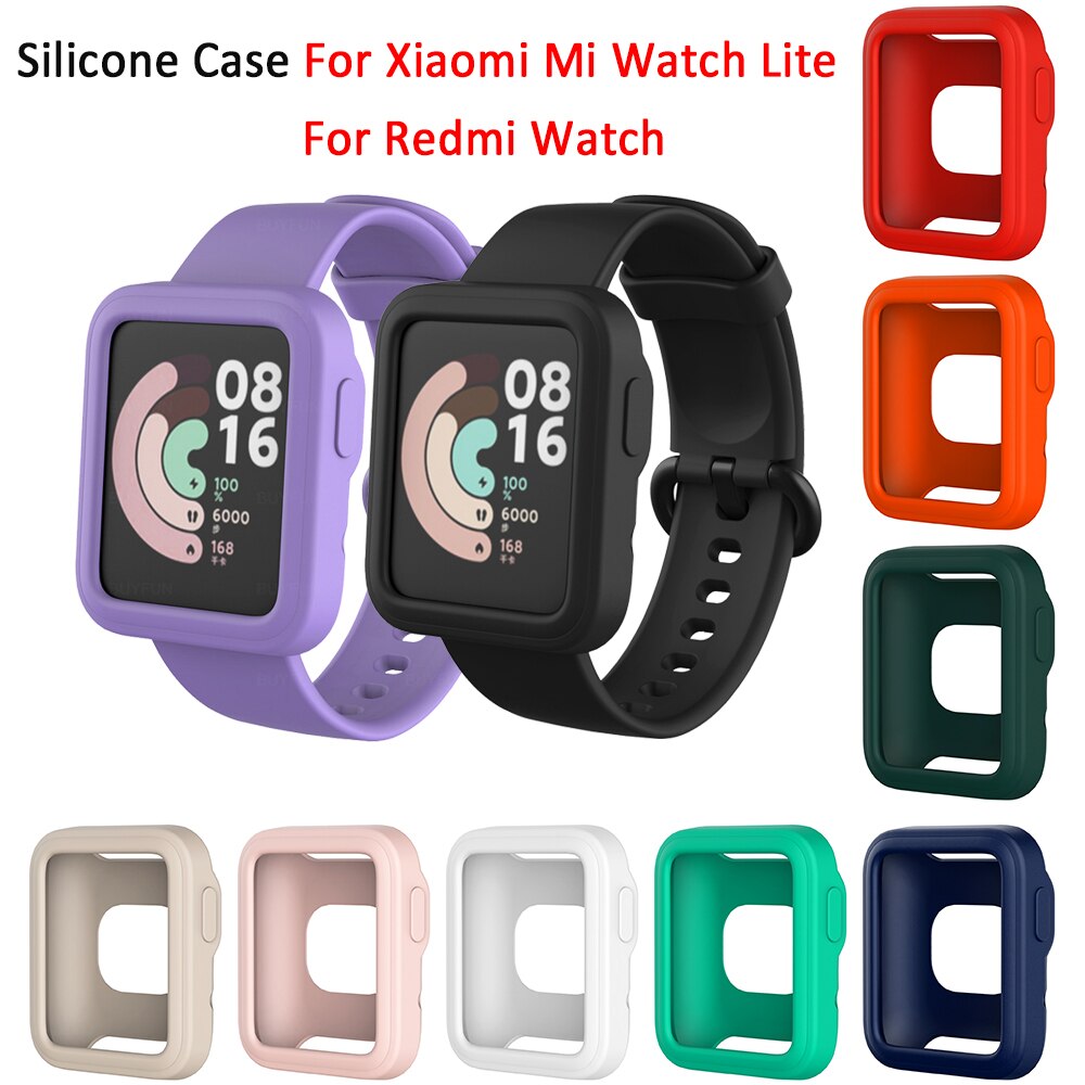 Coque de protection complète en Silicone pour montre Xiaomi Mi Lite, cadre de protection, accessoire pour montre intelligente Redmi