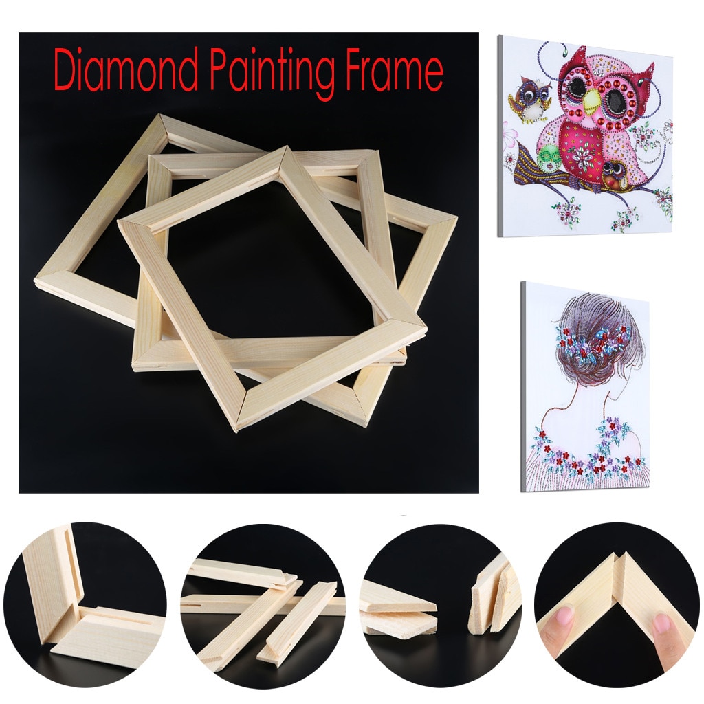 25# 5D Diamond Painting Frame Photo Picture Frame DIY Cross Stitch Embroidery Wooden Art Large Posters Hanger Frame Home Decor