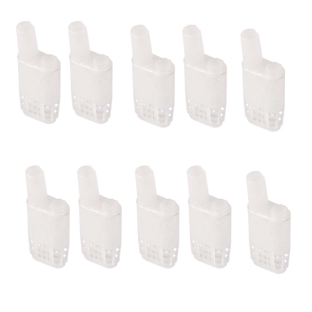 10Pcs Plastic Queen Bee Cages Isolator Beekeeper Beekeeping Insects Tools Clear White Bee Feeder Beehive Accessory