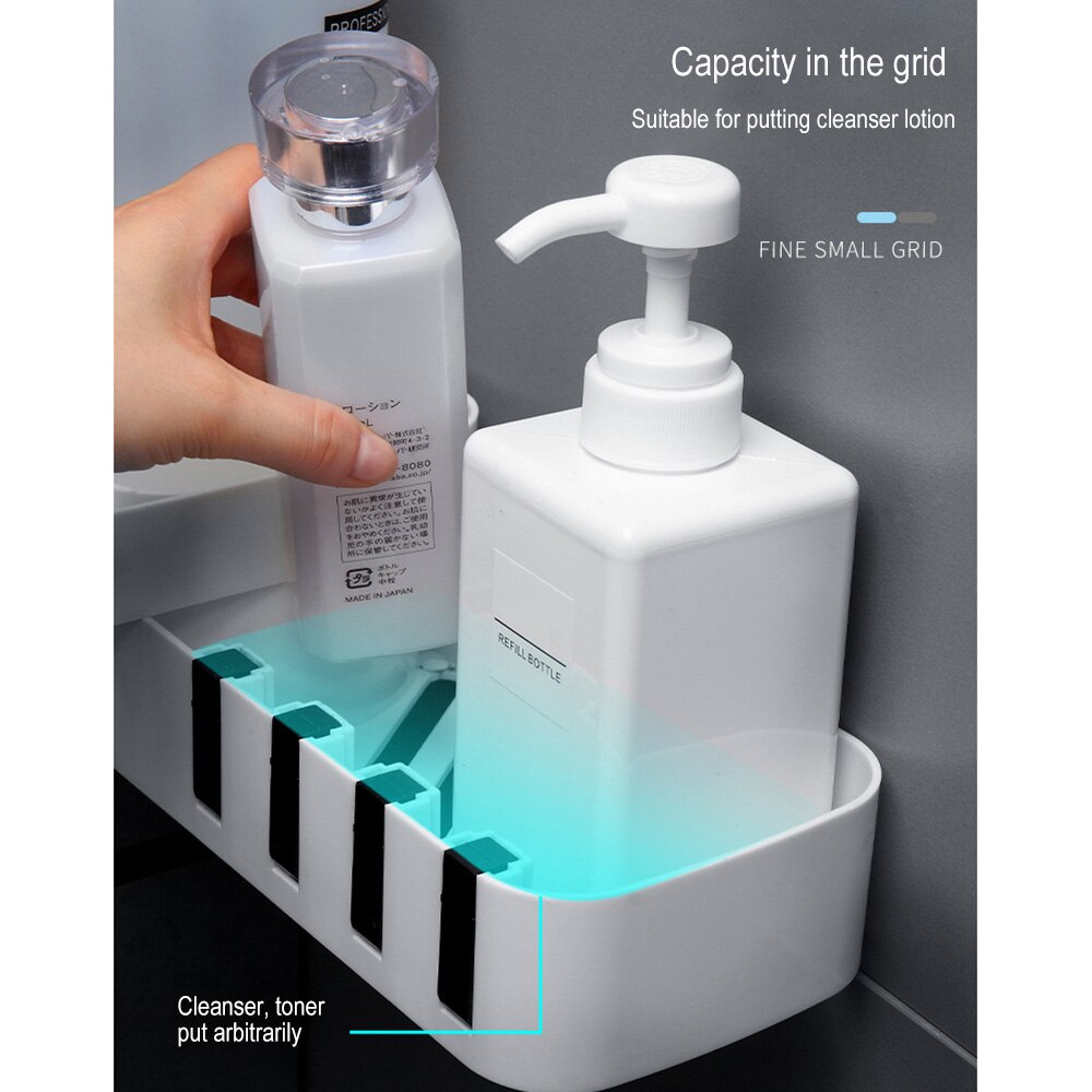 Plastic Badkamer Plank Organisator Snap Hoekkast Caddy Badkamer Hoekkast Douche Opslag Muur Houder Shampoo Houder