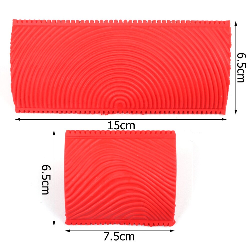 2 Stuks Imitatie Houtnerf Verf Roller Borstel Muurschildering Gereedschap Sets Muur Textuur Art Rodillos Decorativos De Pared De goma: ZZ0032