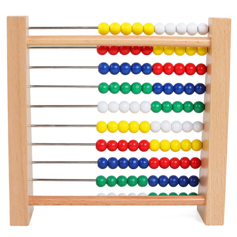 6.5 "Abacus Classic Houten Speelgoed 123 Learning Math Tellen Kralen Educatief Tellers Speelgoed Voor Baby Peuter