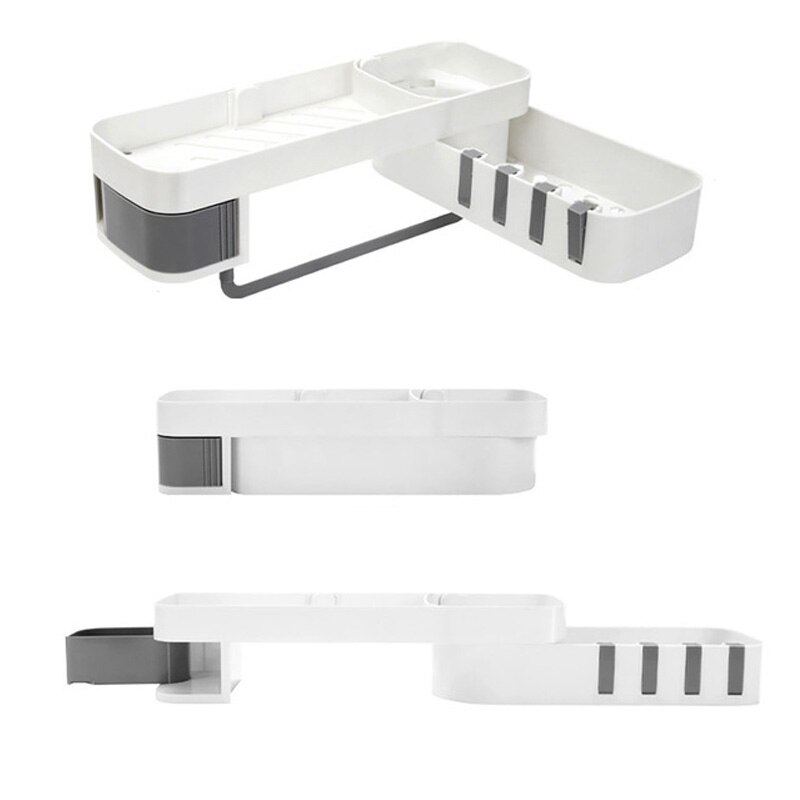 1pc hoek douche plank badkamer shampoo douche plank houder keuken opbergrek organizer wandgemonteerde badkamer organizer: 2
