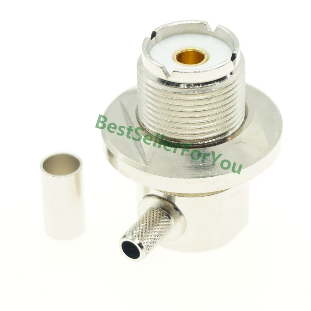 UHF Also239 weibliche Also-239 Jack murmeln crimpen RG58 RG142 LMR195 kabel rechten winkel RF Stecker