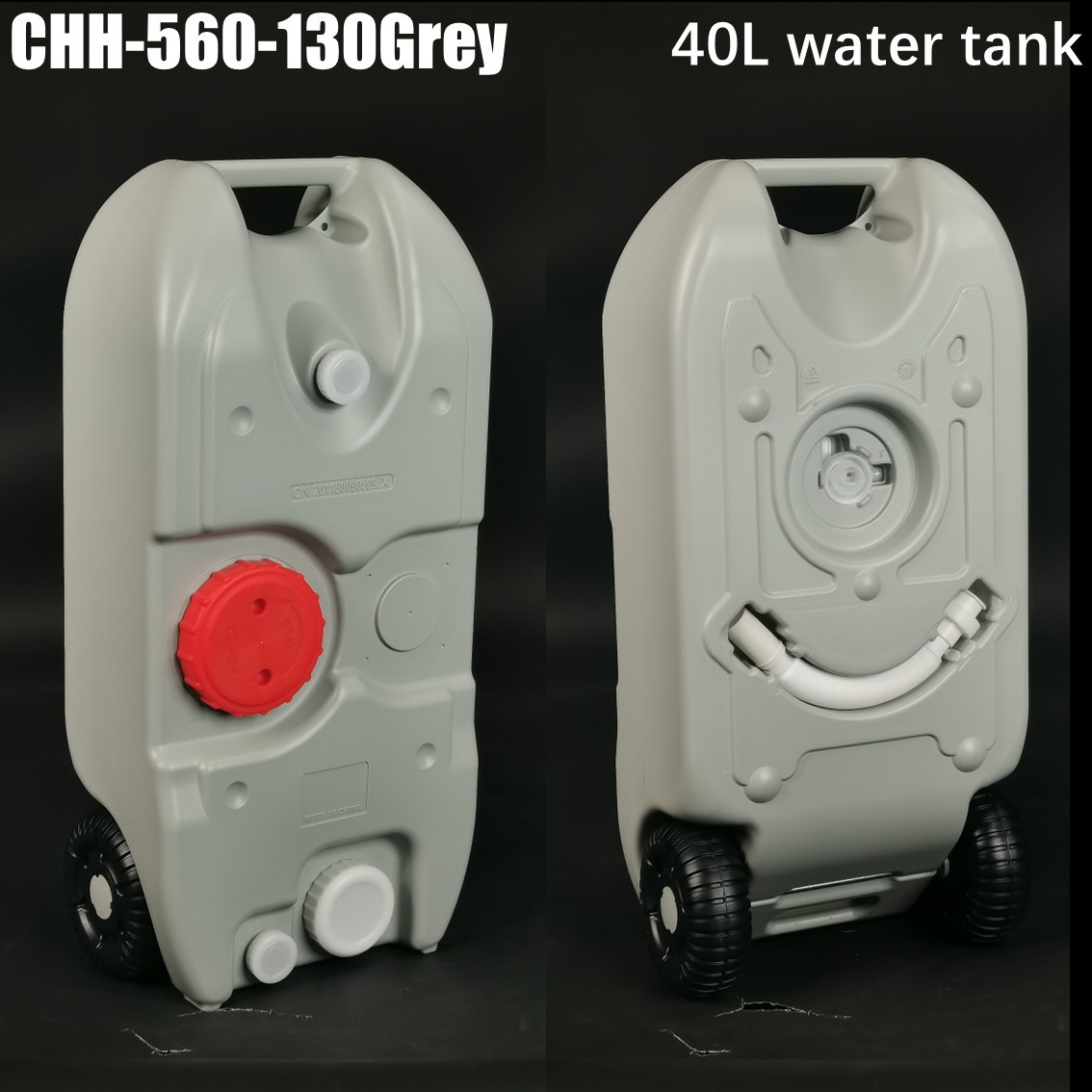 RV Camping Vessel Outdoor Wheeled Mobile Plastic Water Tank 25L/40L Portable Clear Water and Sewage Transfer Box