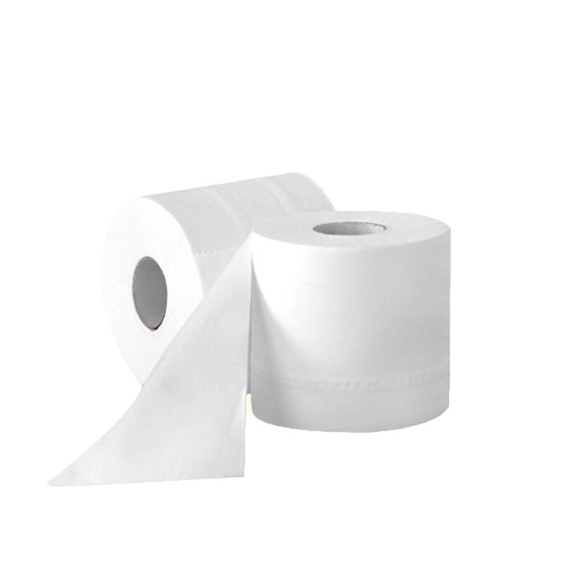 Rollo de papel higiénico de 4 capas para el hogar, rollo de 4 capas de pulpa de madera primaria, 10 rollos por lote