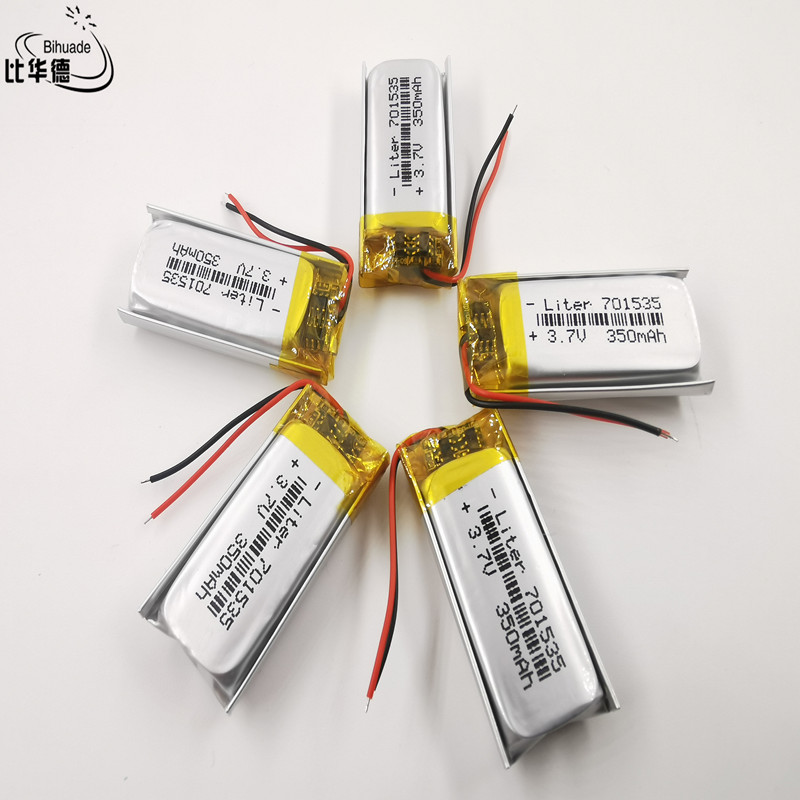 Liter energi batteri god qulity 3.7v,350 mah ,701535 polymer lithium ion / li-ion batteri til legetøj, power bank, gps ,mp3,mp4
