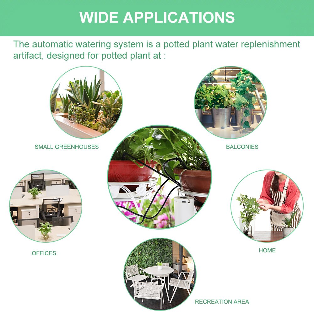 Intelligent Watering Machine Rechargeable Automatic Watering Timer Plants Water System Irrigation Tool For Home Office