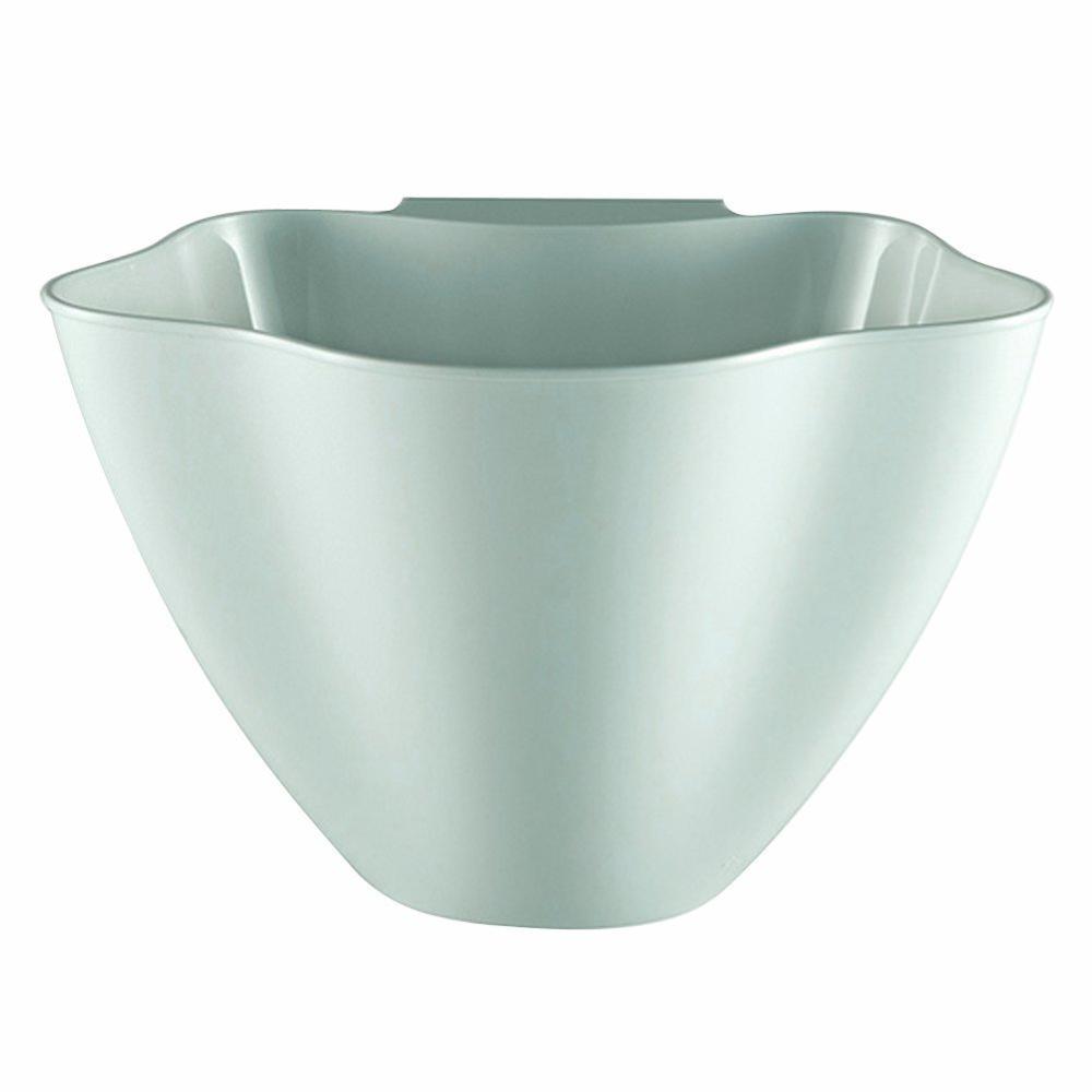 1pc Kitchen Storage Bucket Trash Can Hanging / Debris Storage Basket Multifunction Desktop Storage Box Plastic Tool: Light Grey
